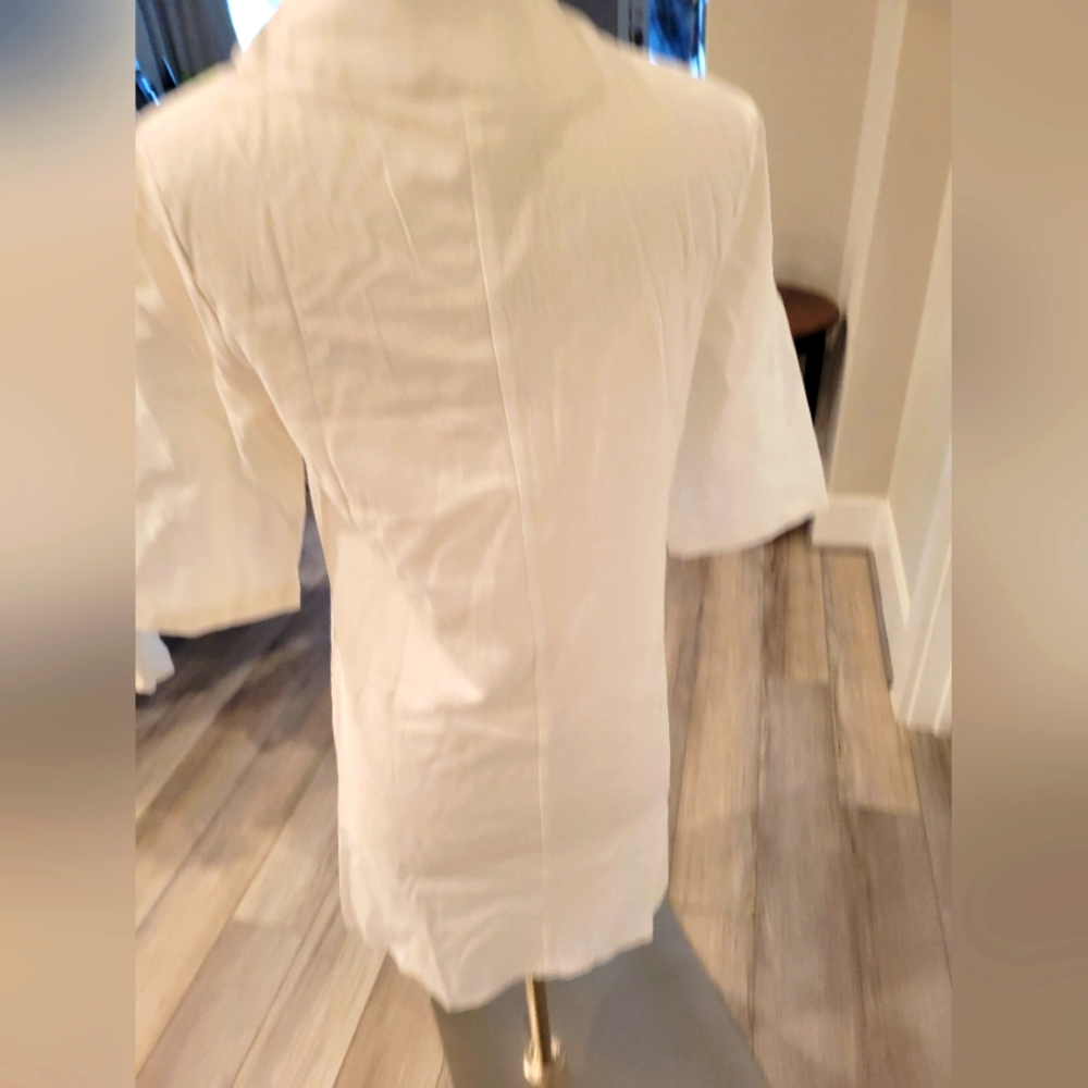 NWOT WHITE LINEN DRESS - Picture 6 of 7